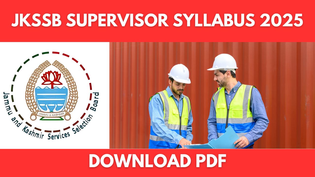 JKSSB Supervisor Syllabus 2025